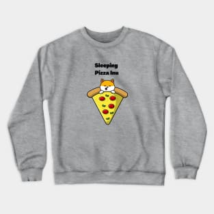 Sleeping Pizza Inu Crewneck Sweatshirt